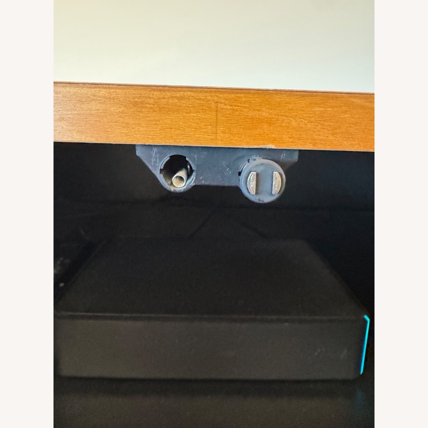Dark Brown Wood Media Storage - image-2