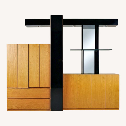 Used Dark Brown Wood Media Storage for sale on AptDeco