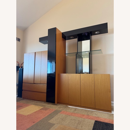 Used Dark Brown Wood Media Storage for sale on AptDeco