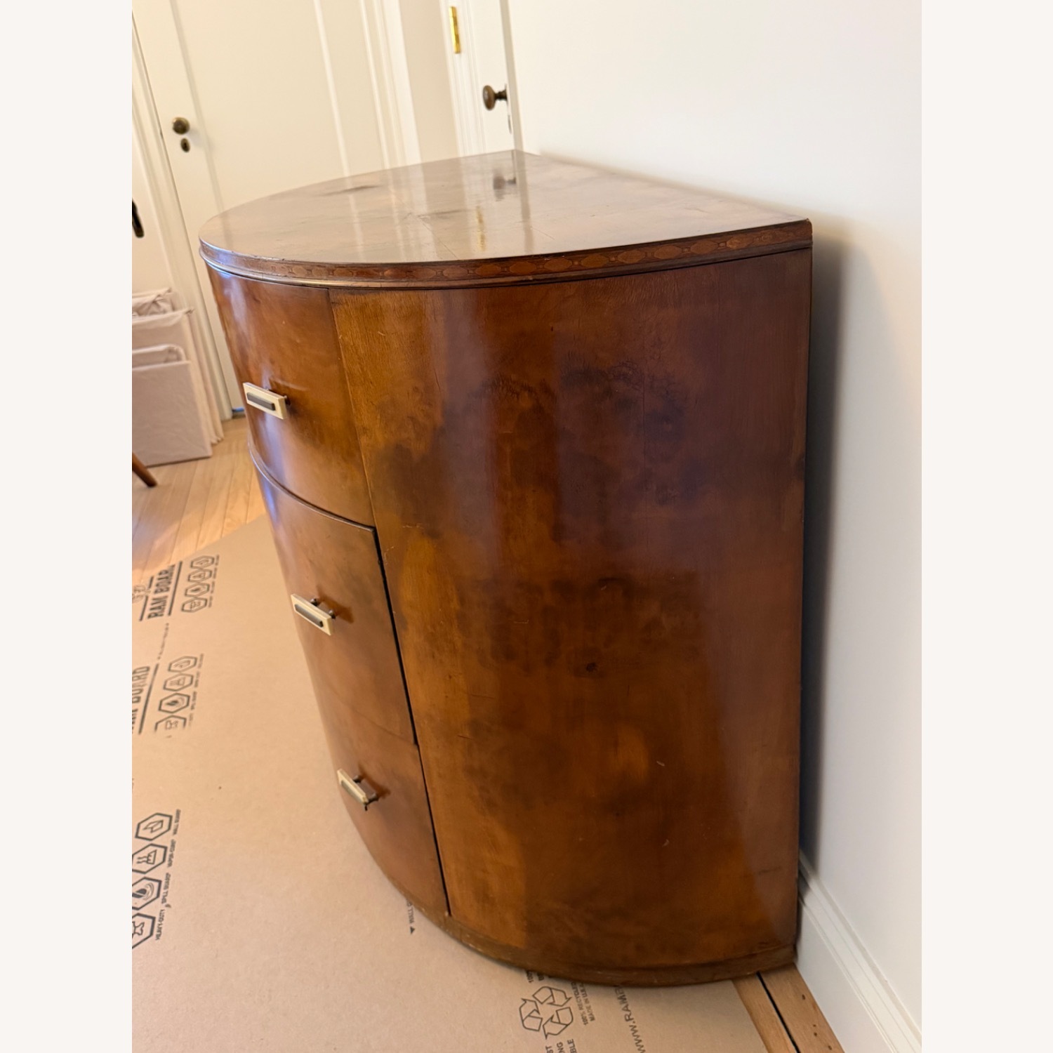 Antique Curved Moderne Dresser - image-3