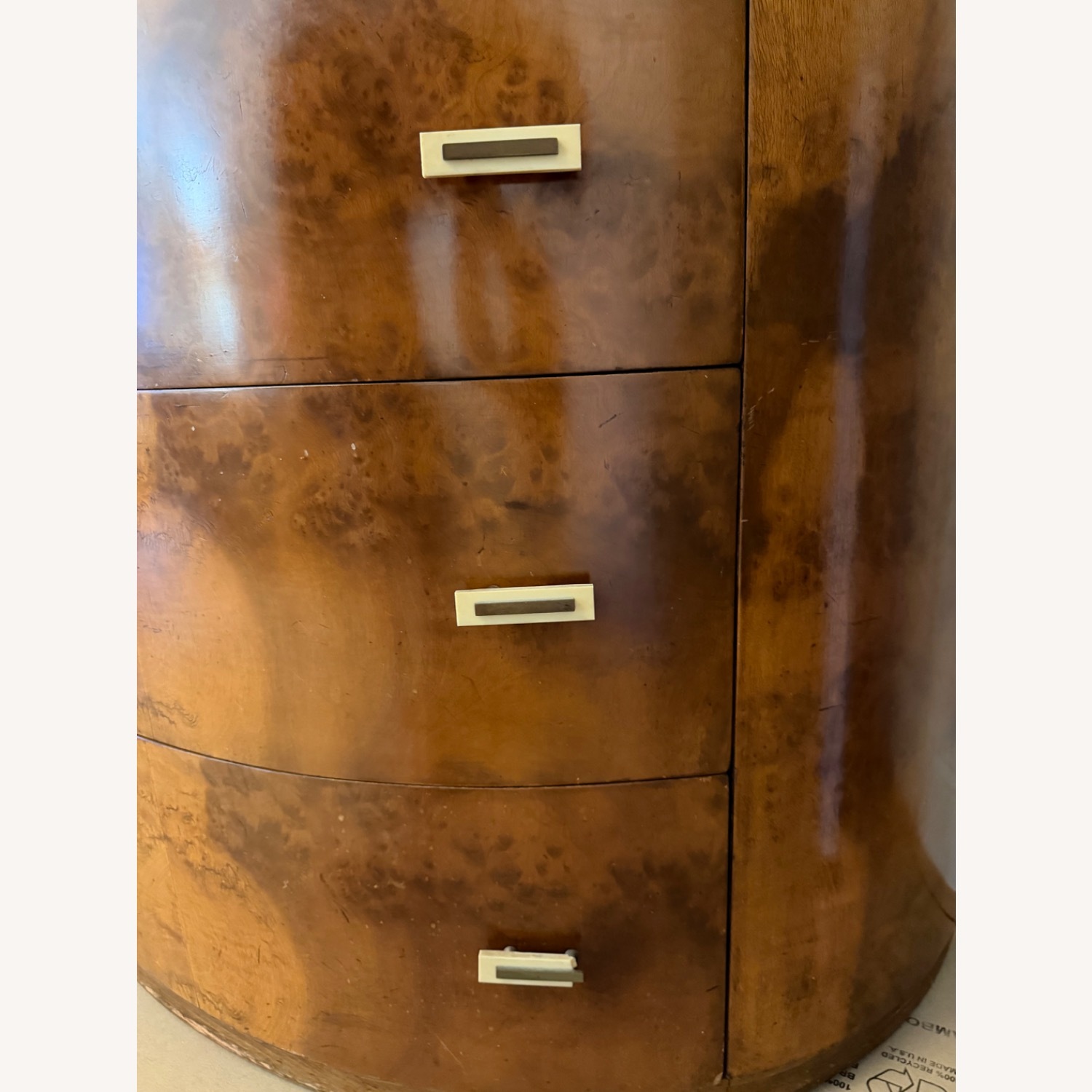 Antique Curved Moderne Dresser - image-6