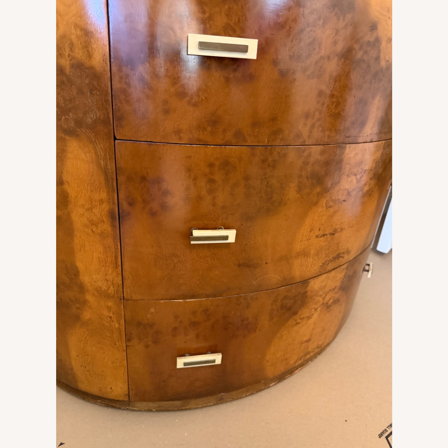 Antique Curved Moderne Dresser - image-7