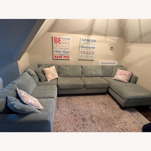 Used Jonathan Louis Furniture Green 3+ Piece Sectional for sale on AptDeco