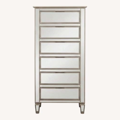 Used Pottery Barn Park 6-Drawer Mirrored Chest for sale on AptDeco