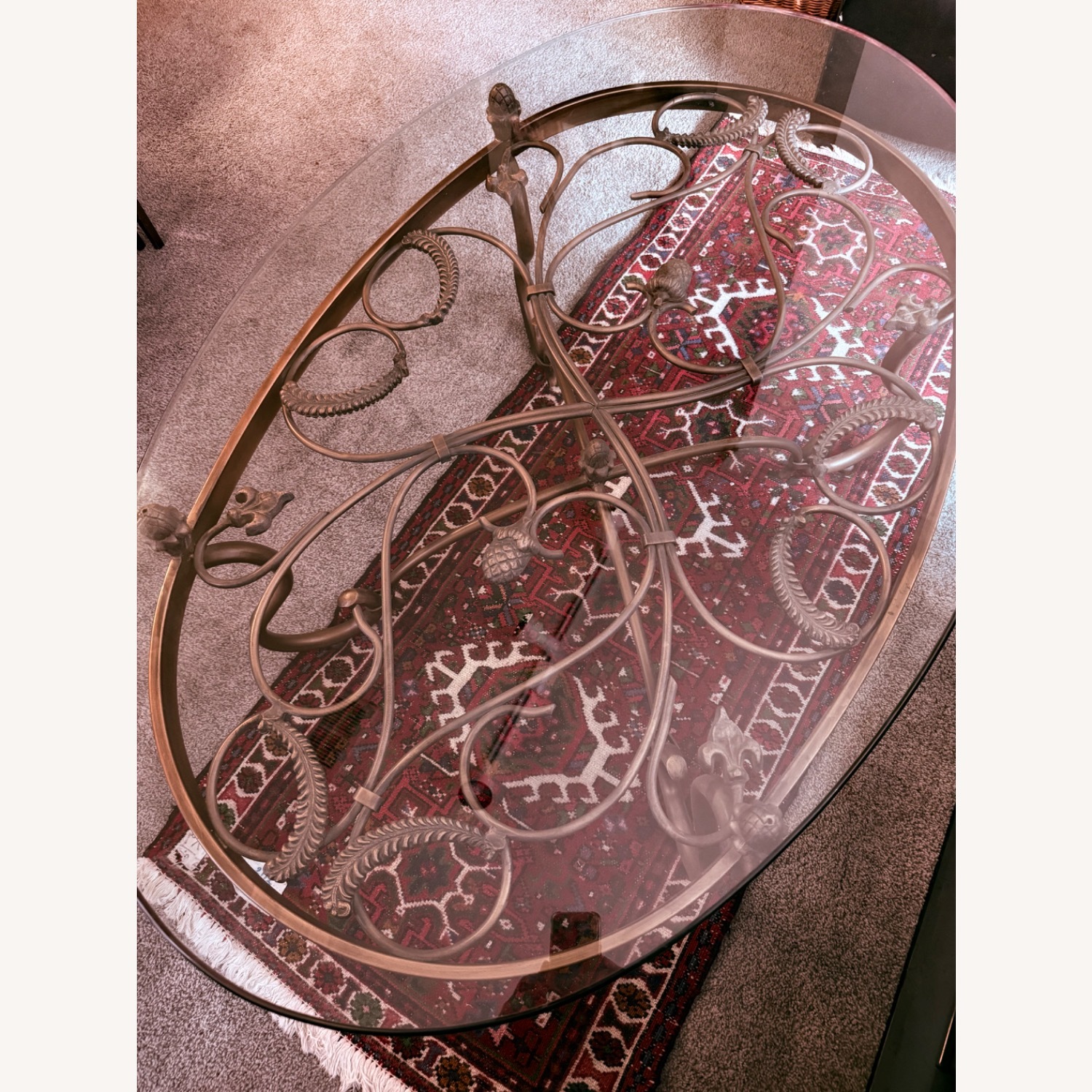 Wrought Iron Coffee Table - image-1
