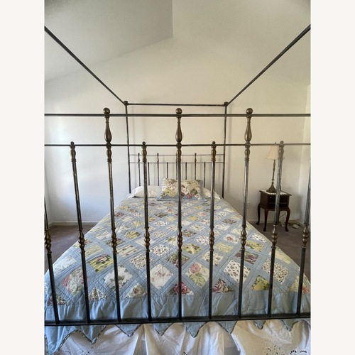 Used Vintage/Antique Finds Queen Iron/Brass Canopy Bed for sale on AptDeco