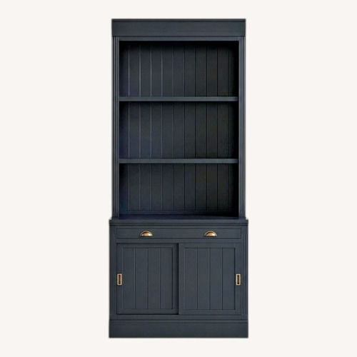 Used Amazon Black Wood Wall Unit for sale on AptDeco