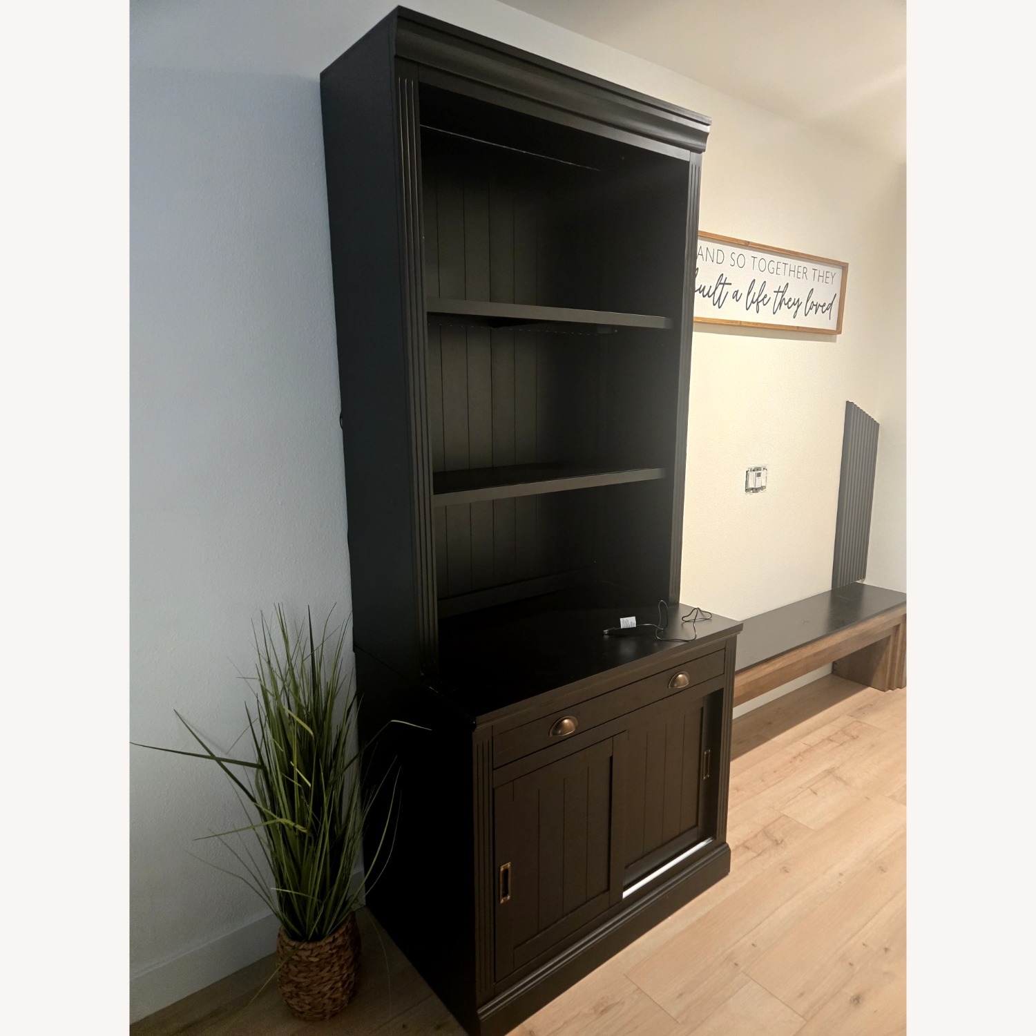 Amazon Black Wood Wall Unit - image-2