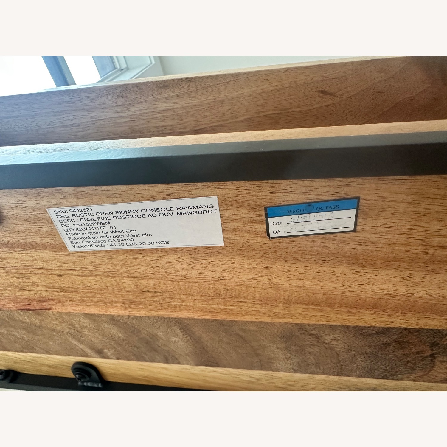 West Elm Raw Mango Wood Sideboard - image-3