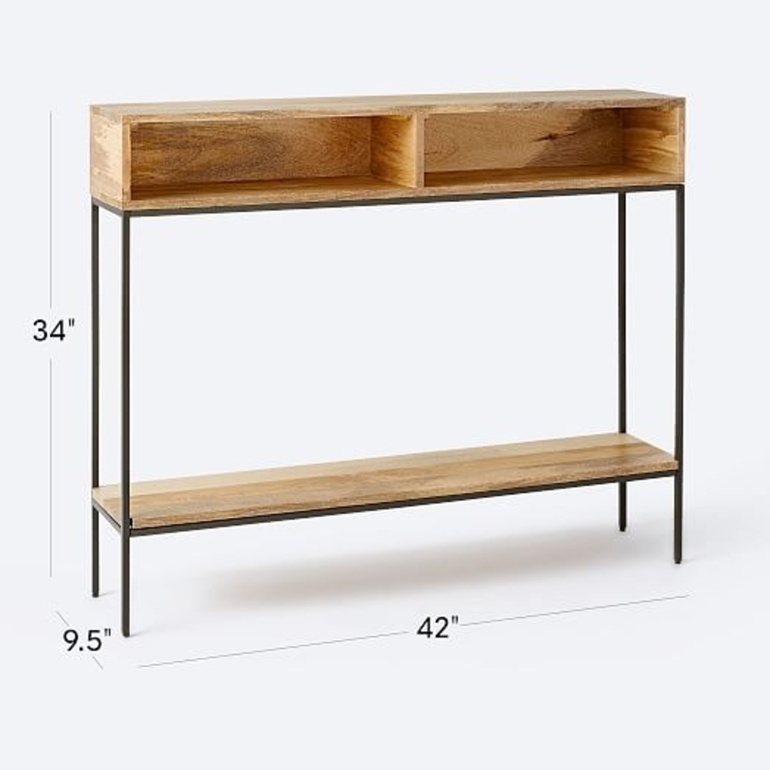 West Elm Raw Mango Wood Sideboard - image-4