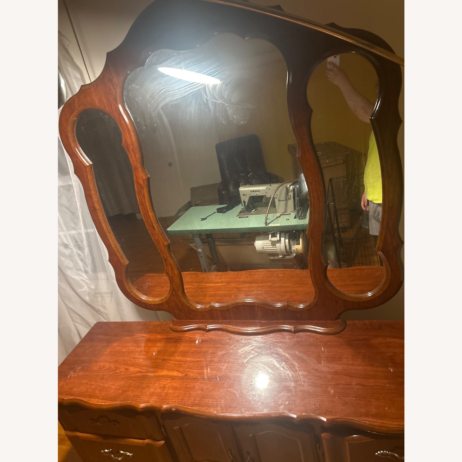 Authentic Aged Asain Design Dresser and Mirror - image-2