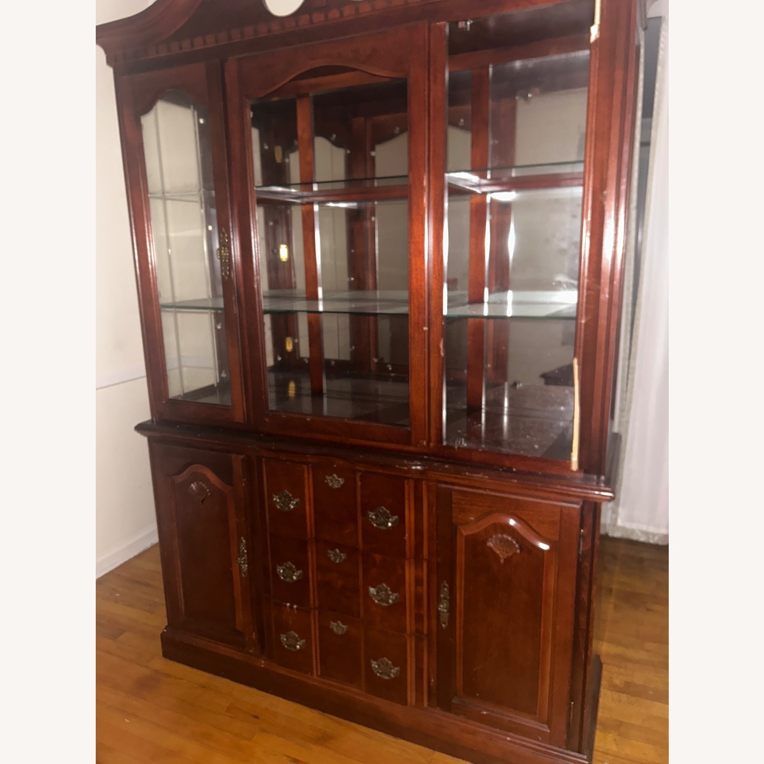 Aged Furniture Unique Strong Wood Wall Unit - image-3