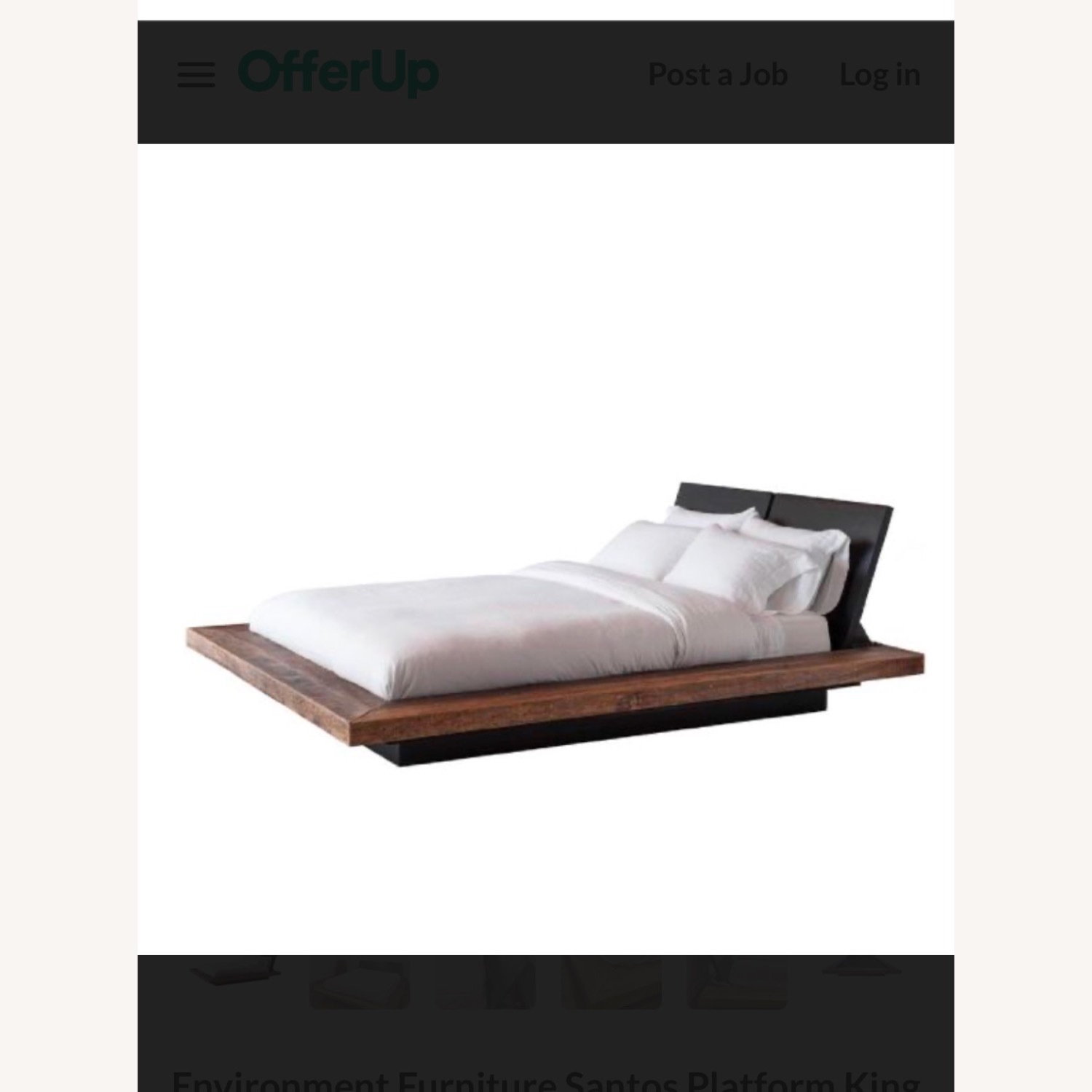 Environment Furniture Santos Dark Brown Wood King Bed - image-3