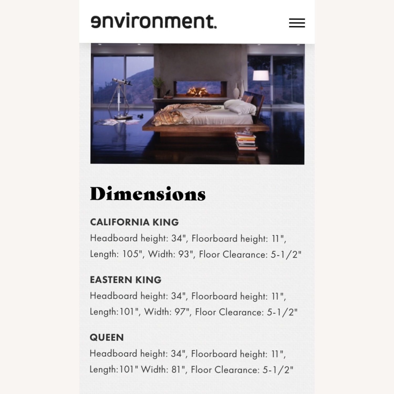 Environment Furniture Santos Dark Brown Wood King Bed - image-2