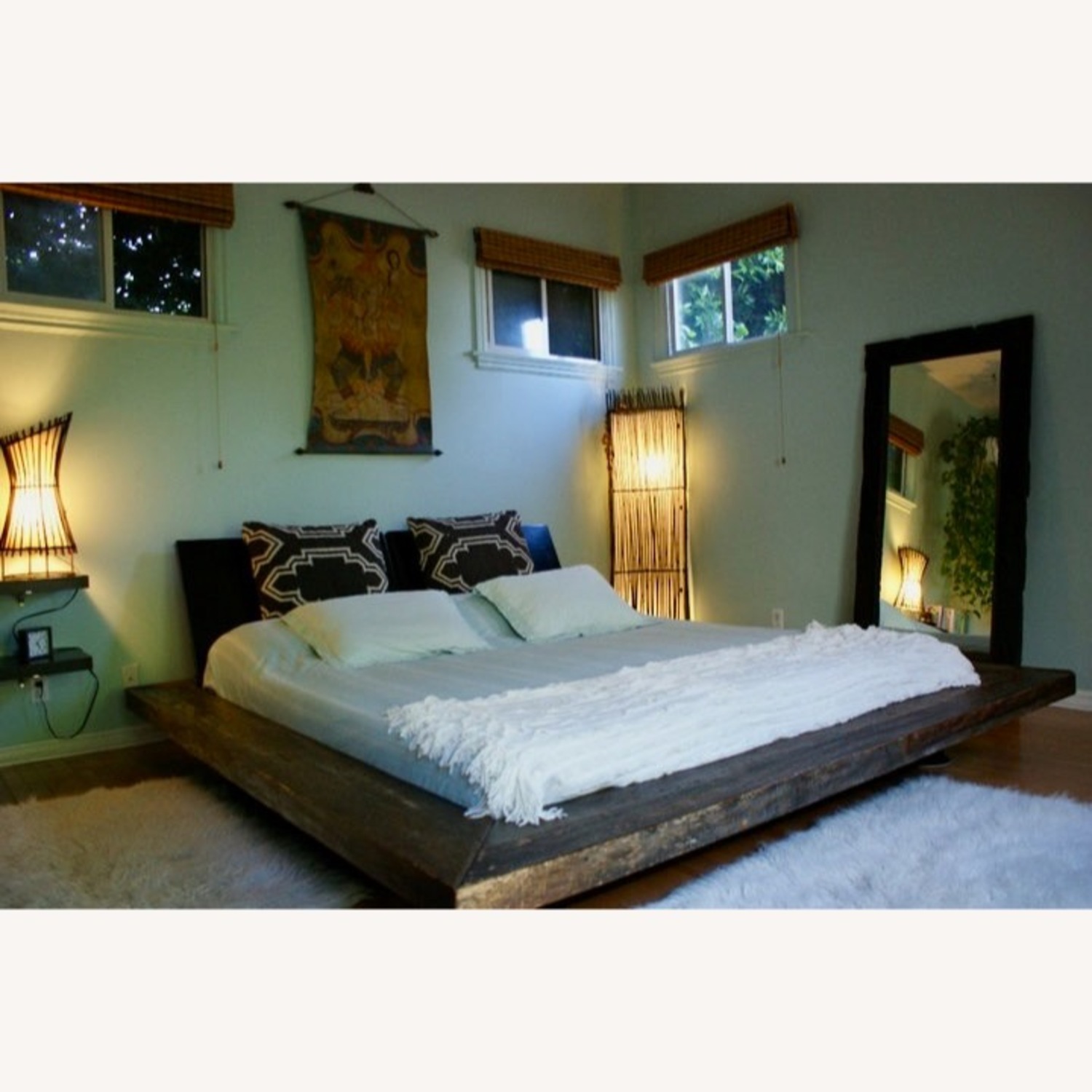 Environment Furniture Santos Dark Brown Wood King Bed - image-1