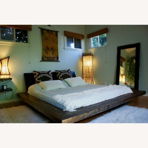 Used Environment Furniture Santos Dark Brown Wood King Bed for sale on AptDeco