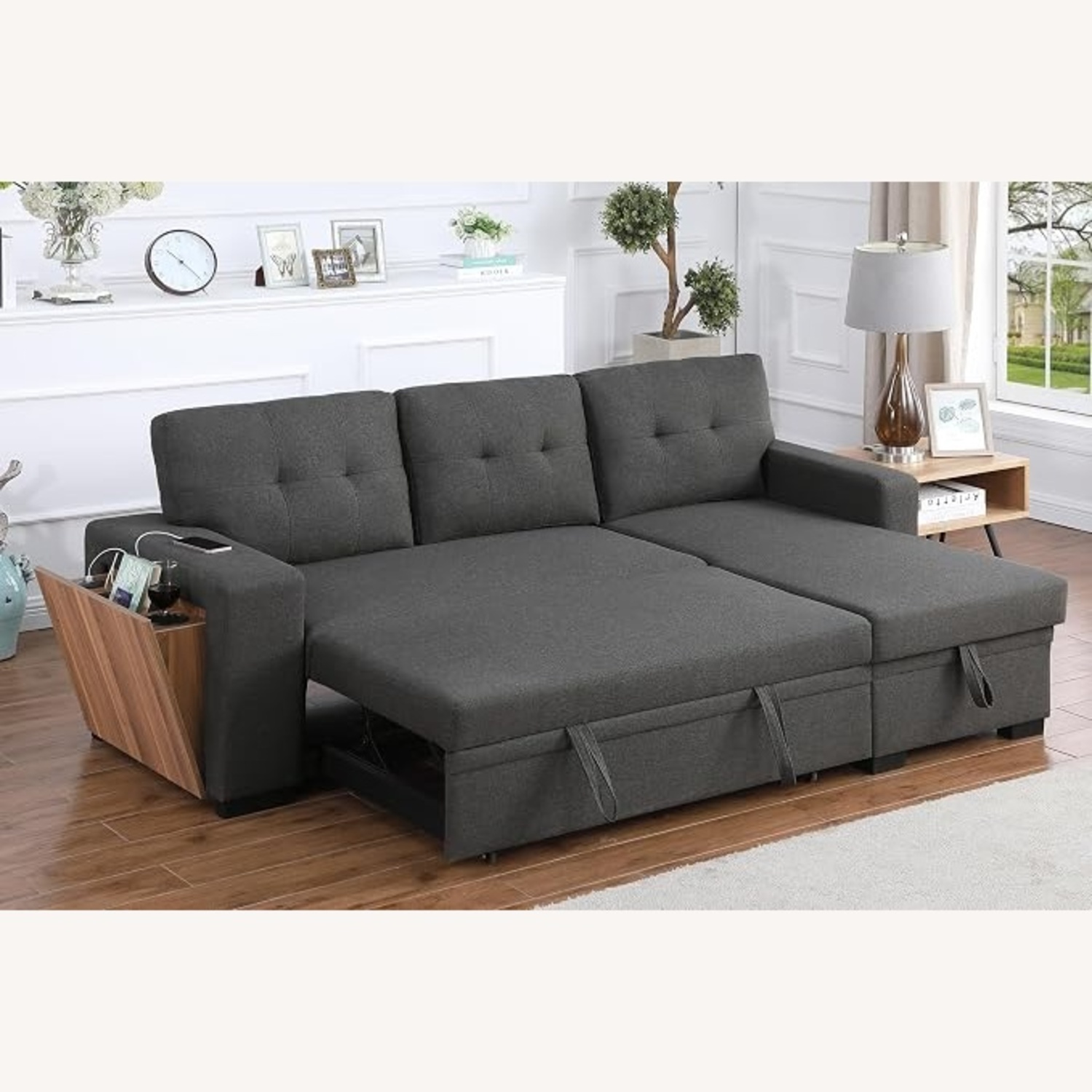 Wayfair Blue Fabric 3+ Piece Sectional - image-5