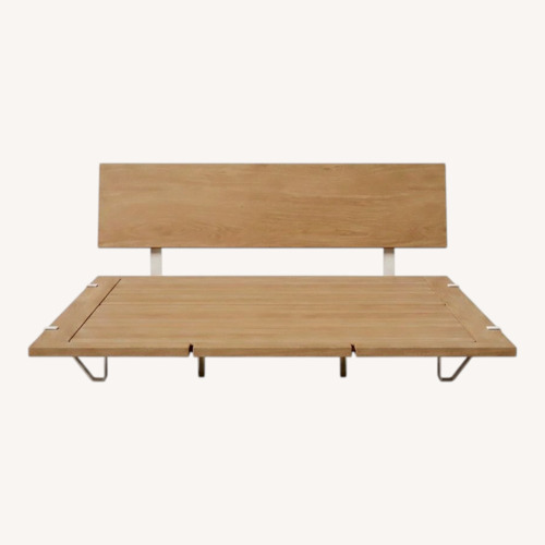 Used Floyd Natural Wood Queen Bed for sale on AptDeco
