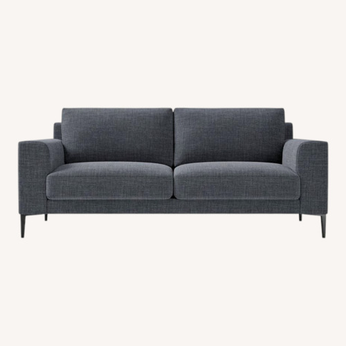 Used West Elm Dark Gray Velvet 2 Seater Sofa for sale on AptDeco