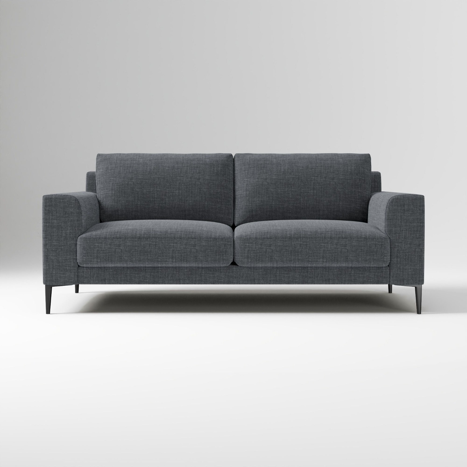 West Elm Dark Gray Velvet 2 Seater Sofa - image-5