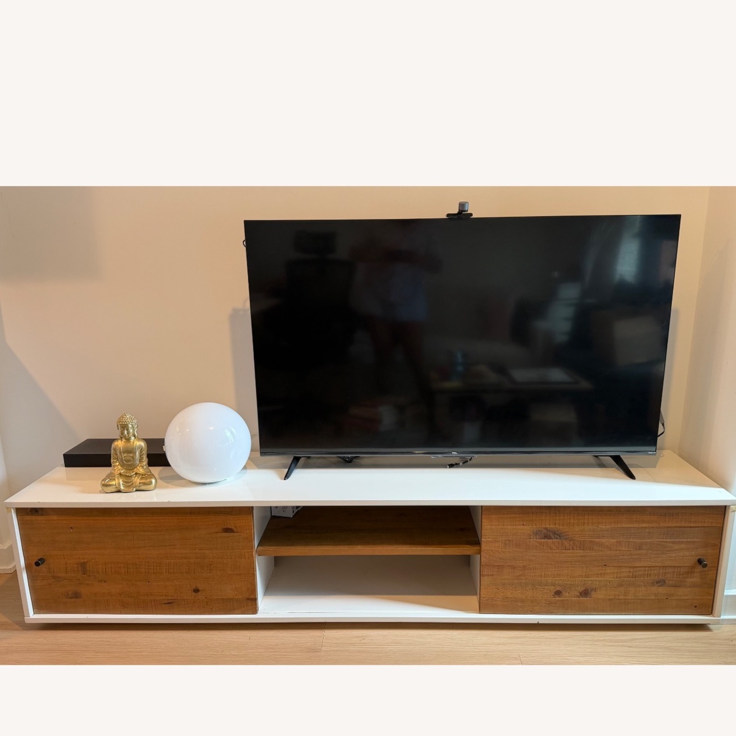 West Elm Reclaimed Wood + Lacquer Media Console - 80" - image-4