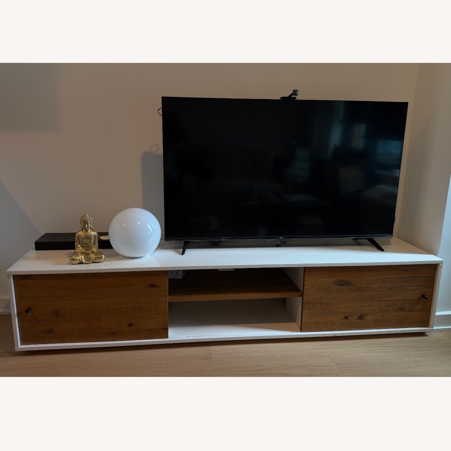 West Elm Reclaimed Wood + Lacquer Media Console - 80" - image-3