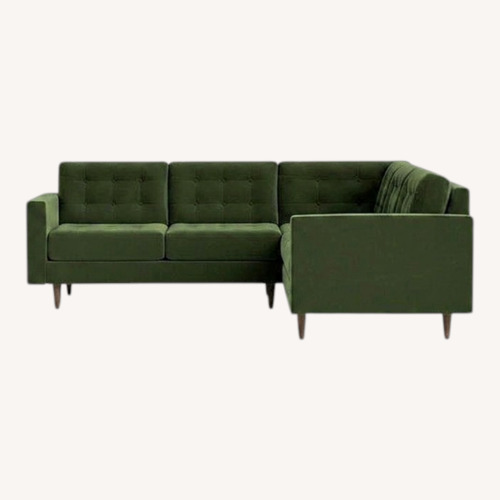Used Joybird Green Velvet 3+ Piece Sectional for sale on AptDeco