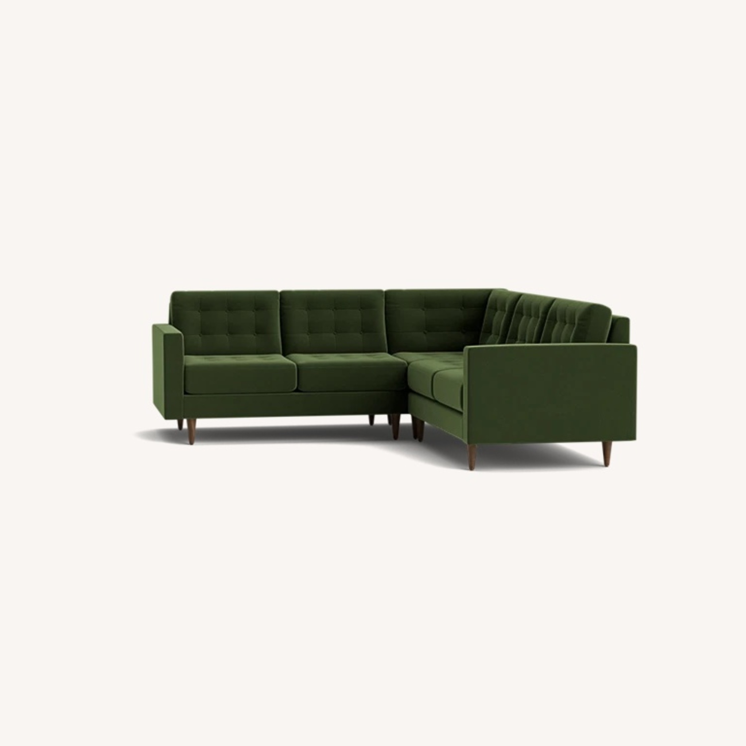 Joybird Green Velvet 3+ Piece Sectional - image-5