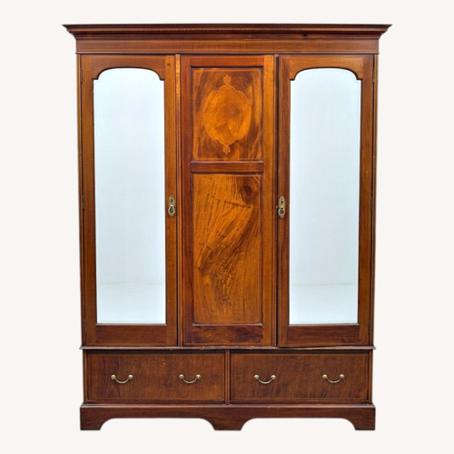 Used Antique Victorian Inlaid Wardrobe  for sale on AptDeco