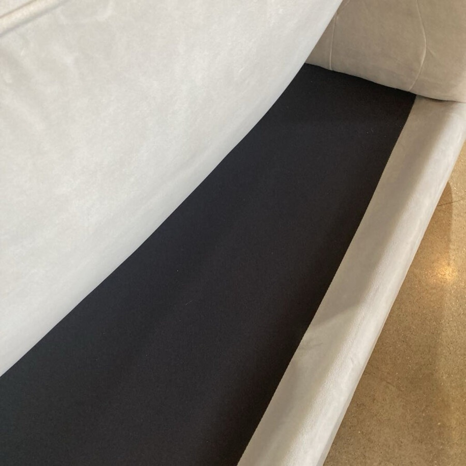 Martha Stewart Velvet Chesterfield Sofa Gray  - image-6