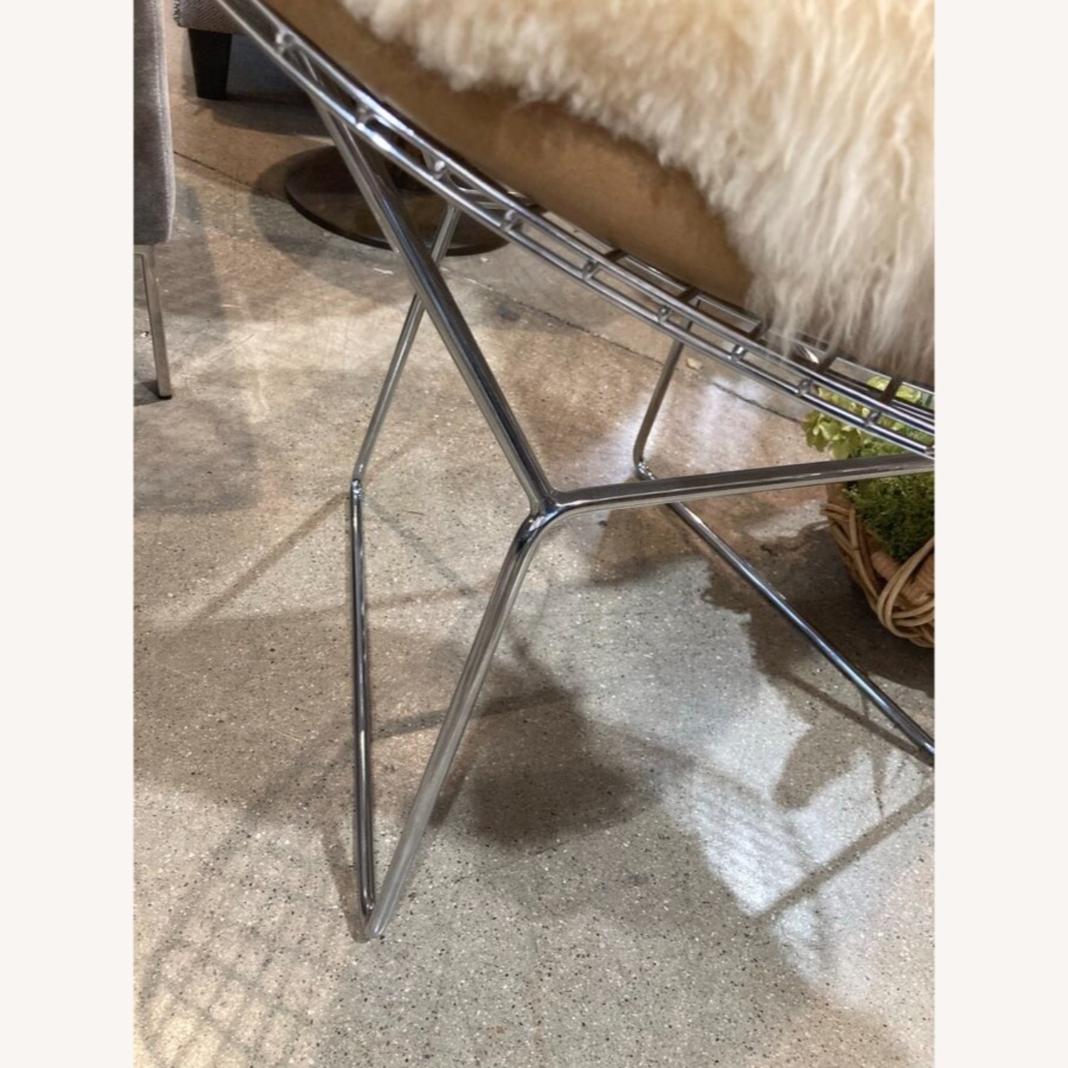 Diamond Chair w Custom Sheepskin Cushion - image-7