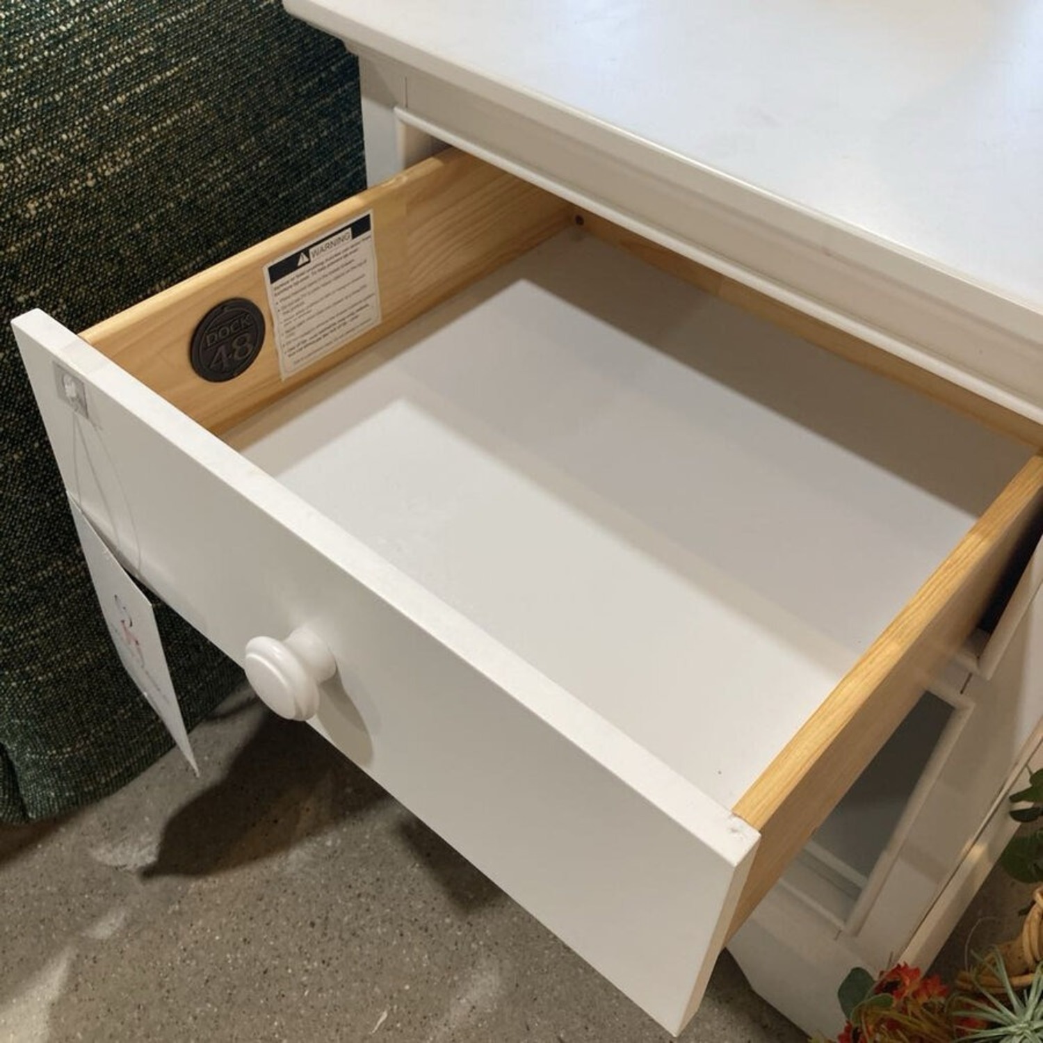 Dock 48 Waterford 1-Drawer Nightstand White  - image-5