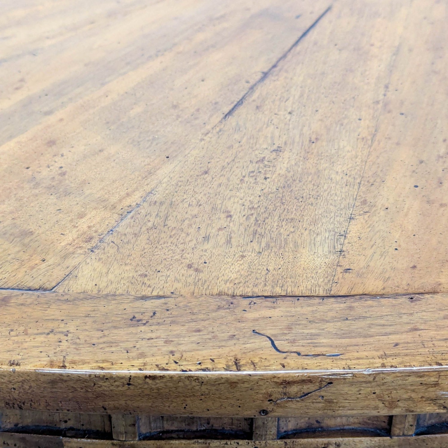 Sunburst Top Wood Dining Table - image-8