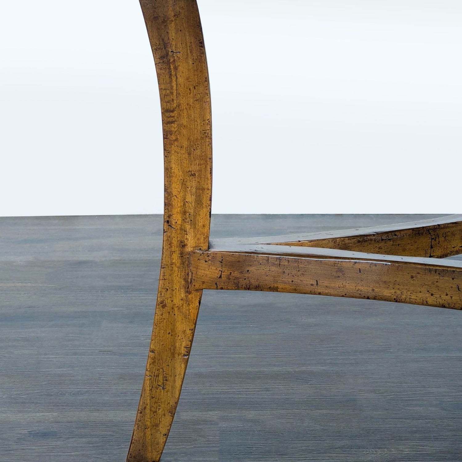 Sunburst Top Wood Dining Table - image-2