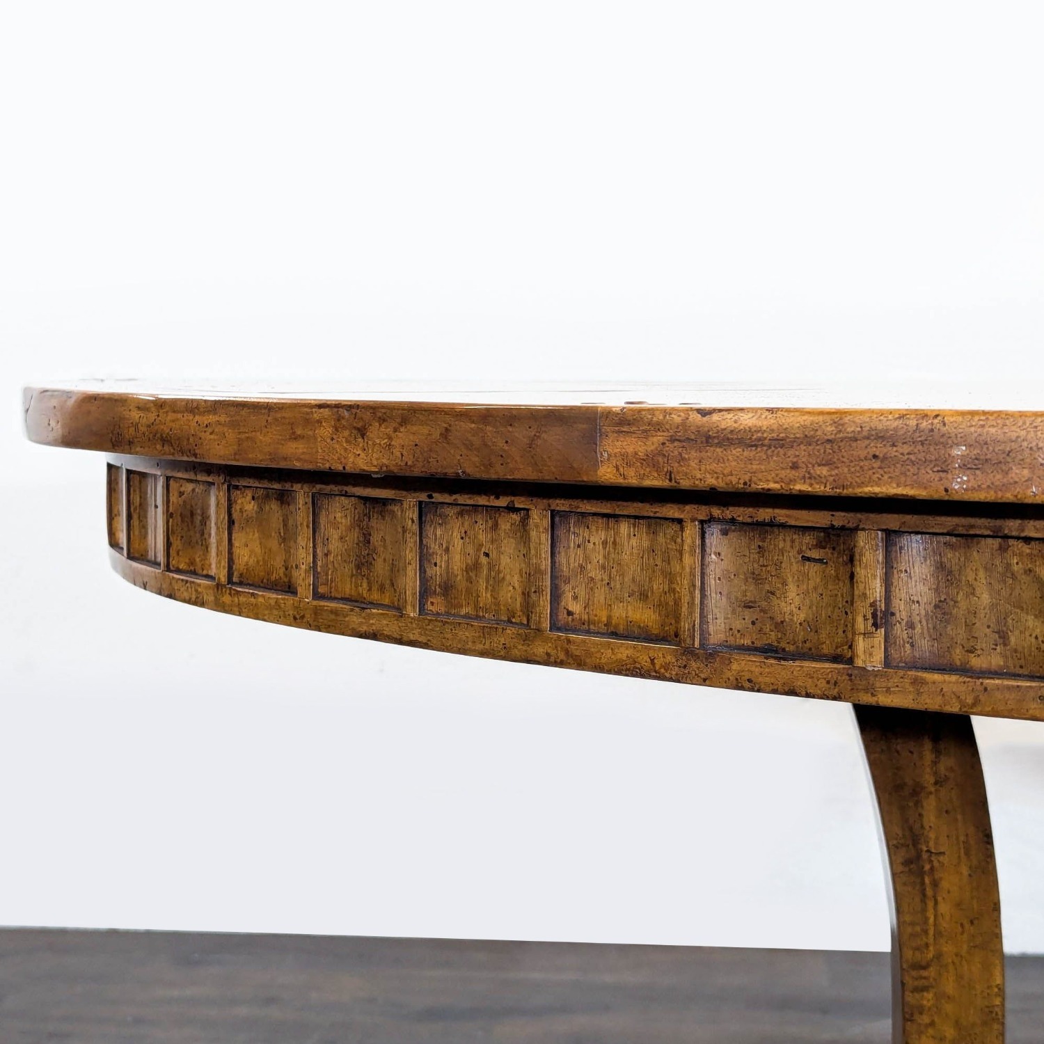 Sunburst Top Wood Dining Table - image-3