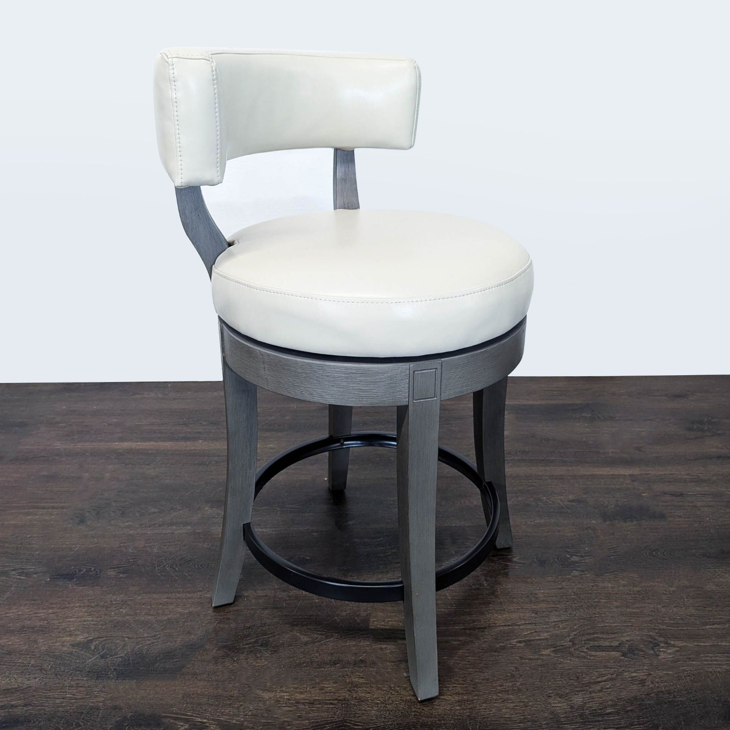 Grandin Road Aiken Low Back Swivel Bar/Counter Stool - image-7
