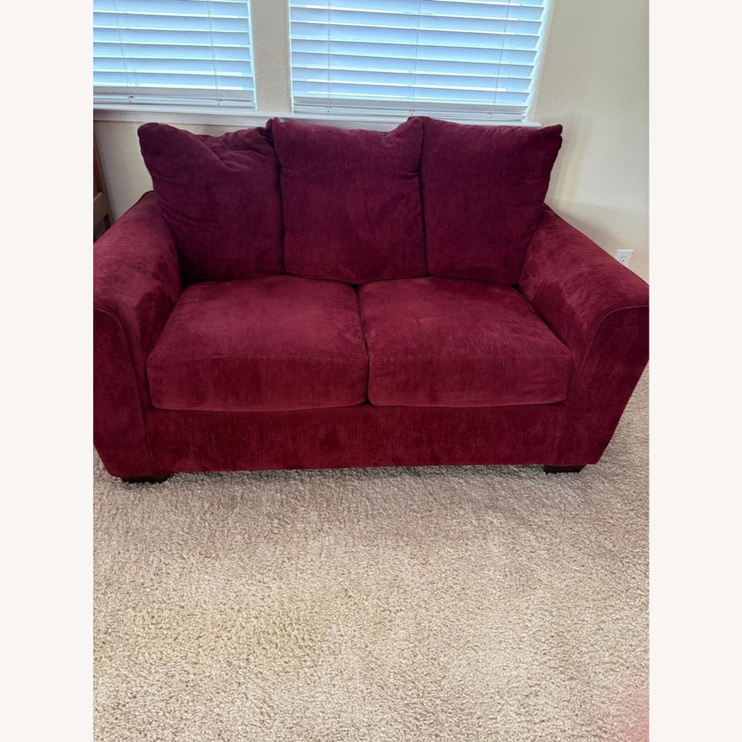 Ashley Furniture Stairatt Burgundy Loveseat  - image-1