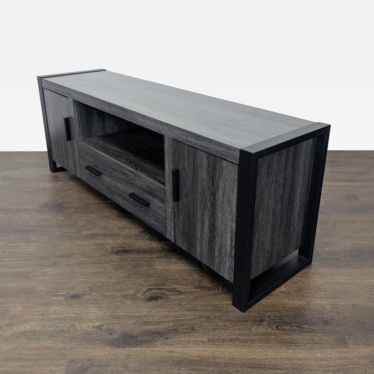 Walker Edison Industrial Modern Wood TV Stand - image-10