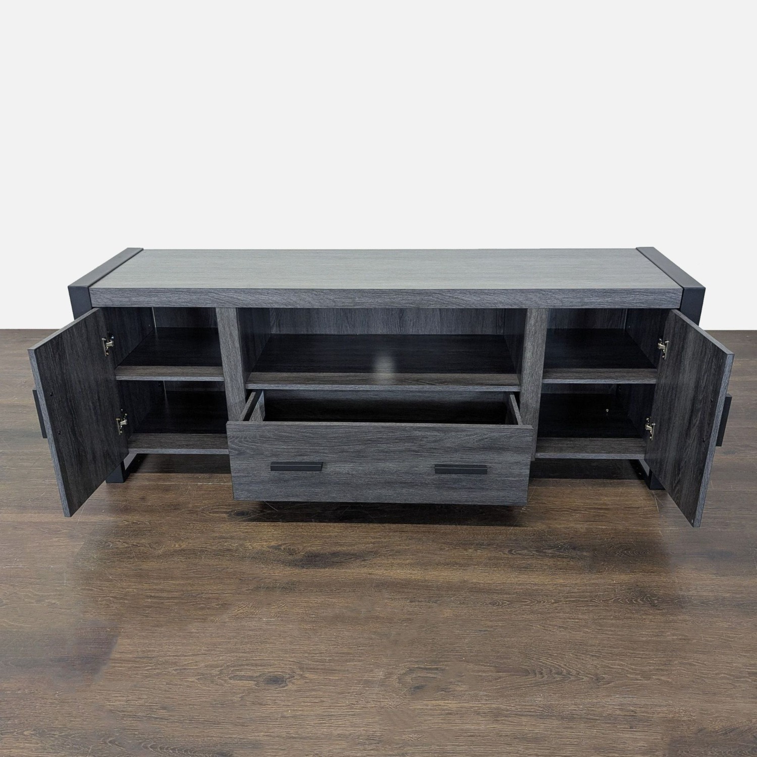 Walker Edison Industrial Modern Wood TV Stand - image-8