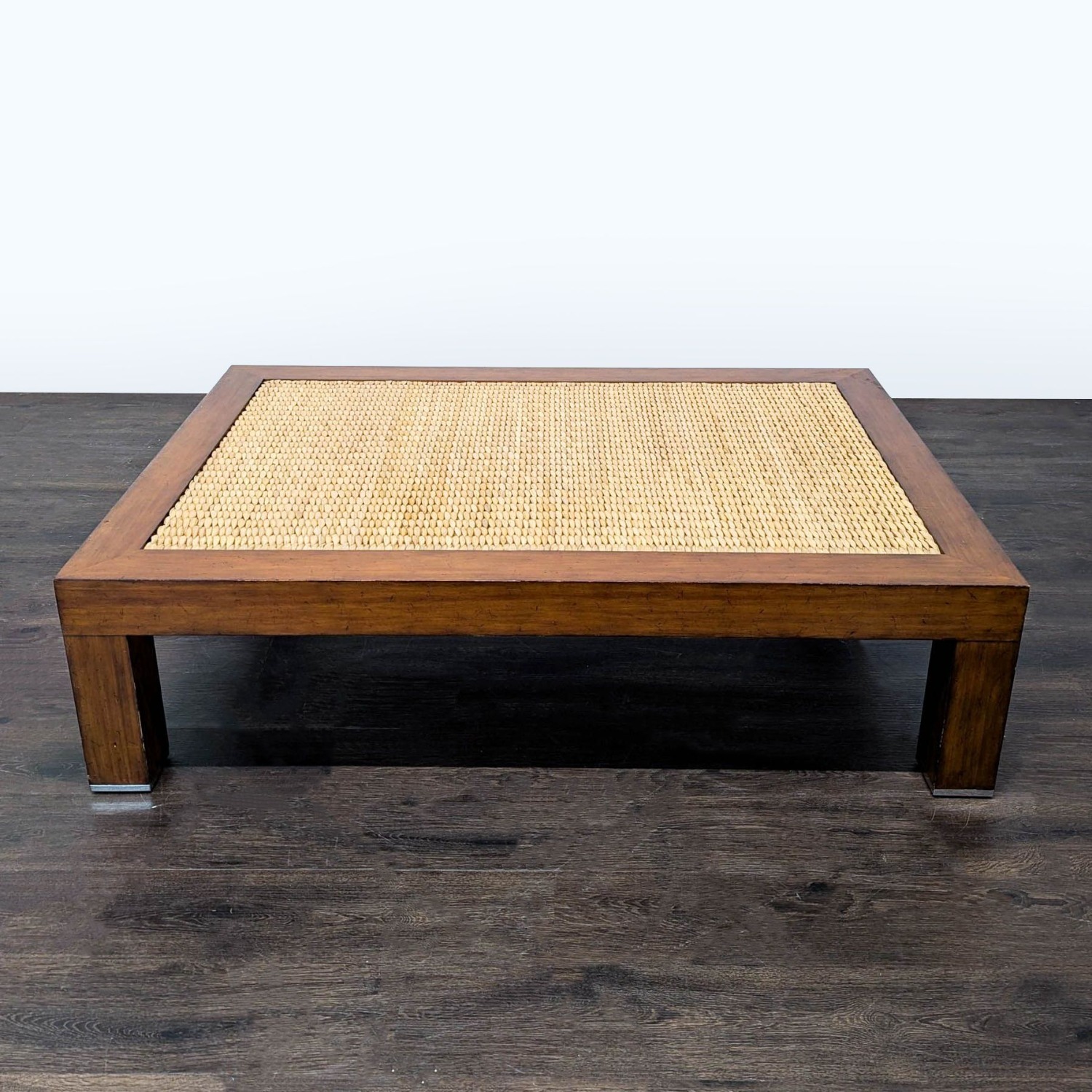 Ralph Lauren Rattan Woven Top Coffee Table - image-5