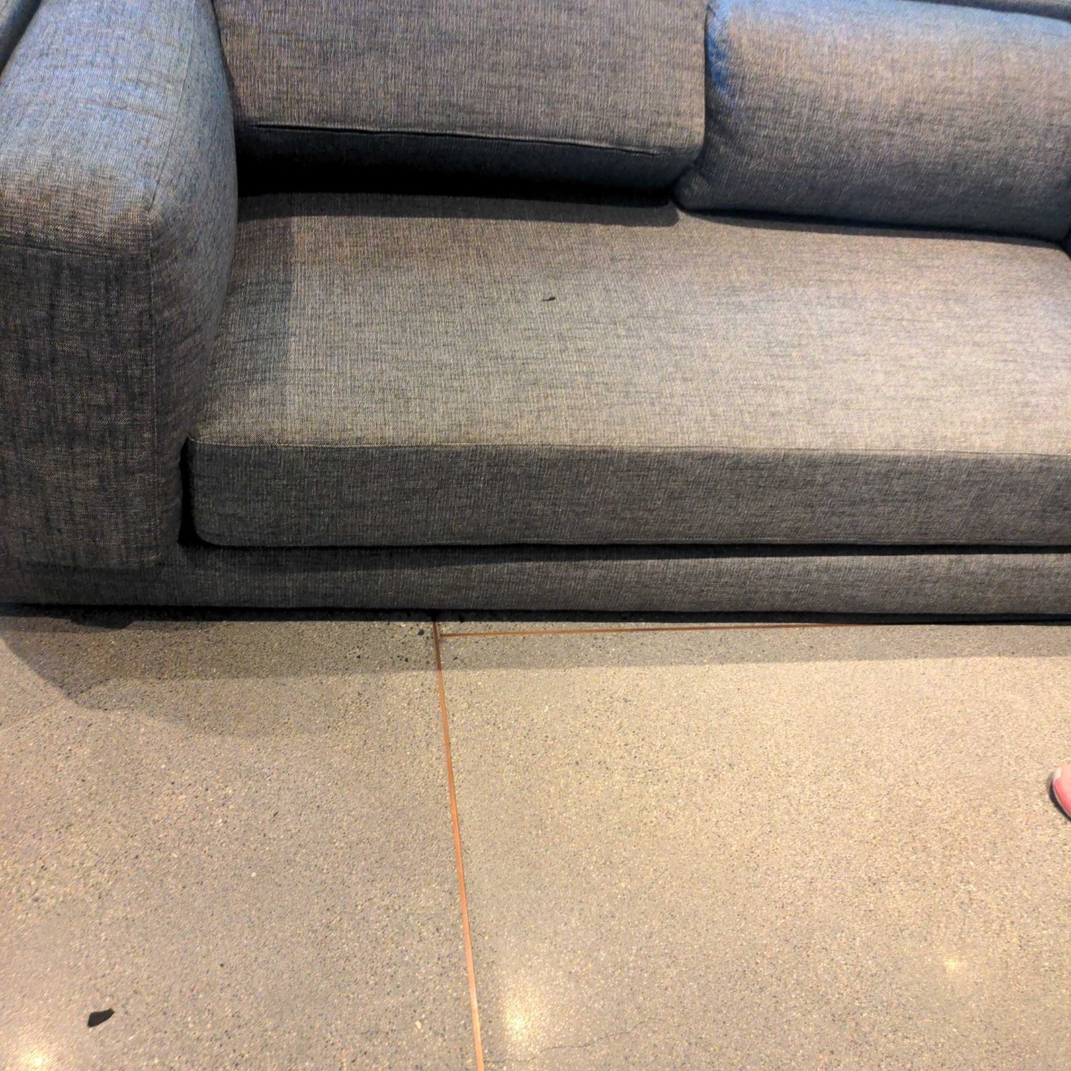 CB2 Bolla Modern Grey 3-Seat Sofa - image-1