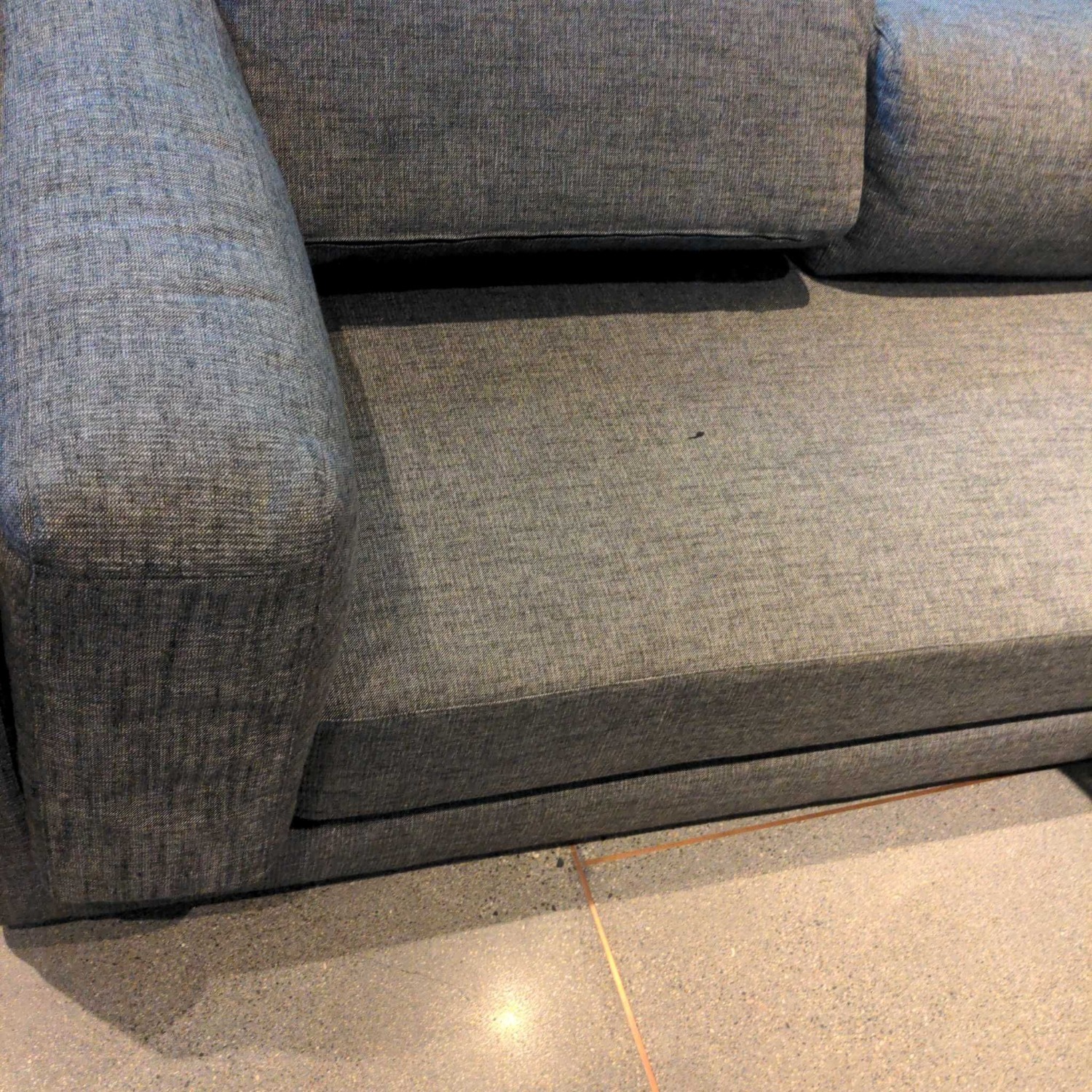 CB2 Bolla Modern Grey 3-Seat Sofa - image-2