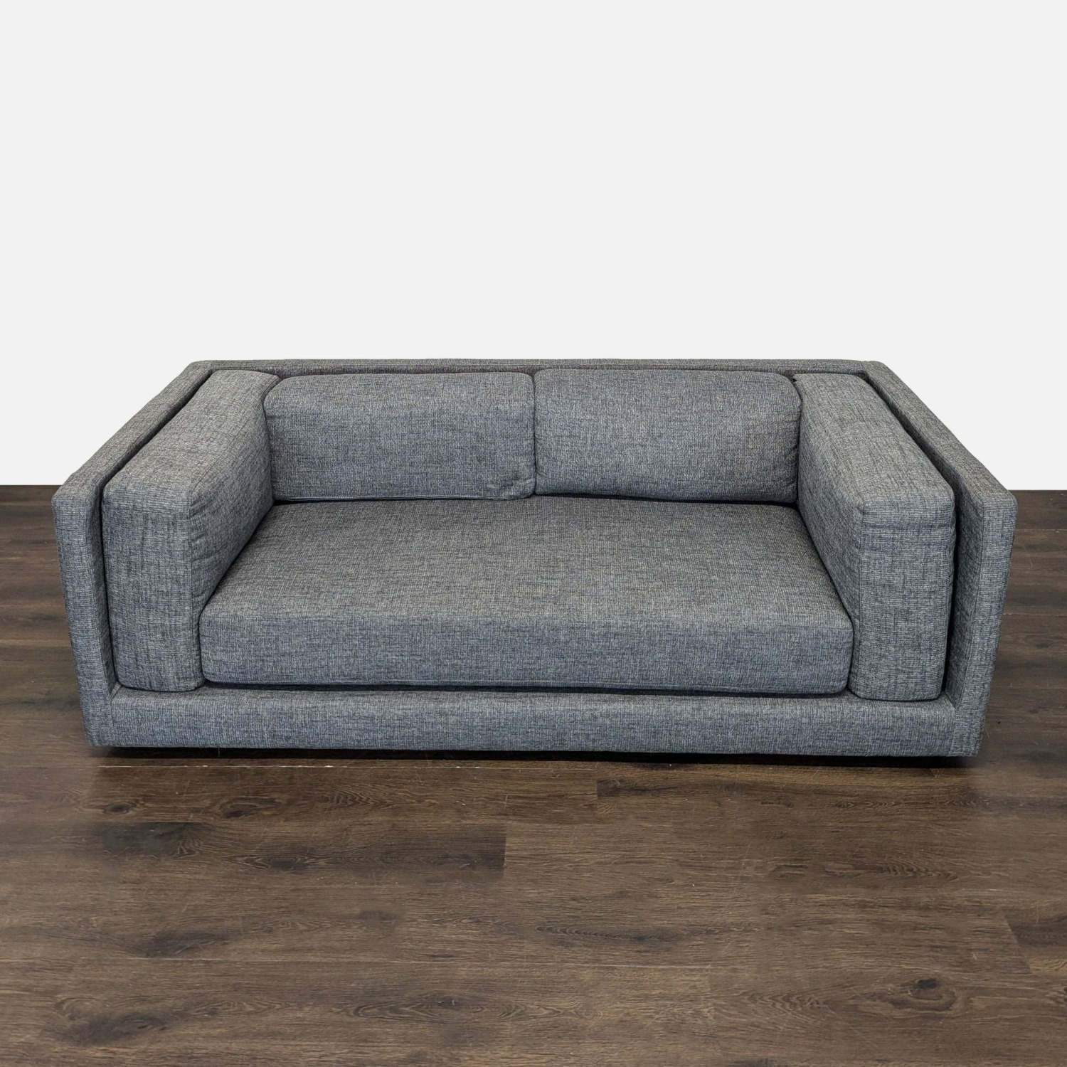 CB2 Bolla Modern Grey 3-Seat Sofa - image-3