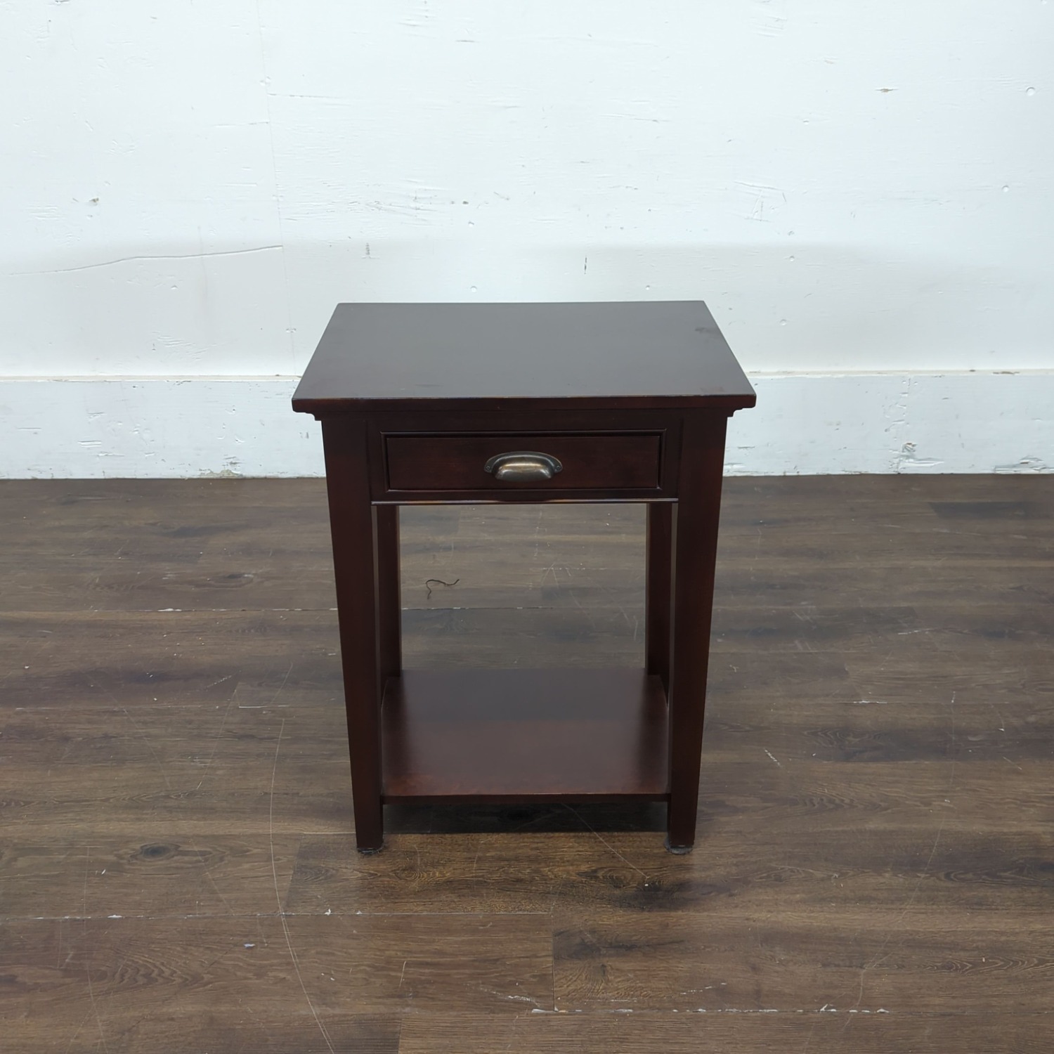 Pottery Barn One Drawer End Table with Shelf - image-1