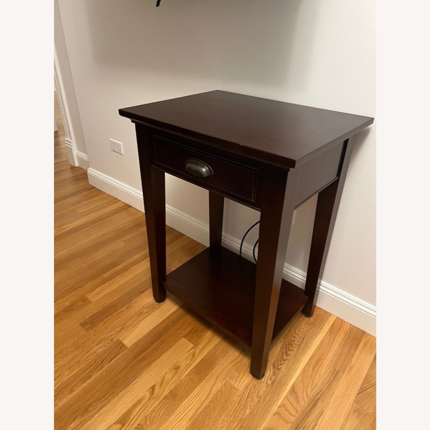 Pottery Barn One Drawer End Table with Shelf - image-3