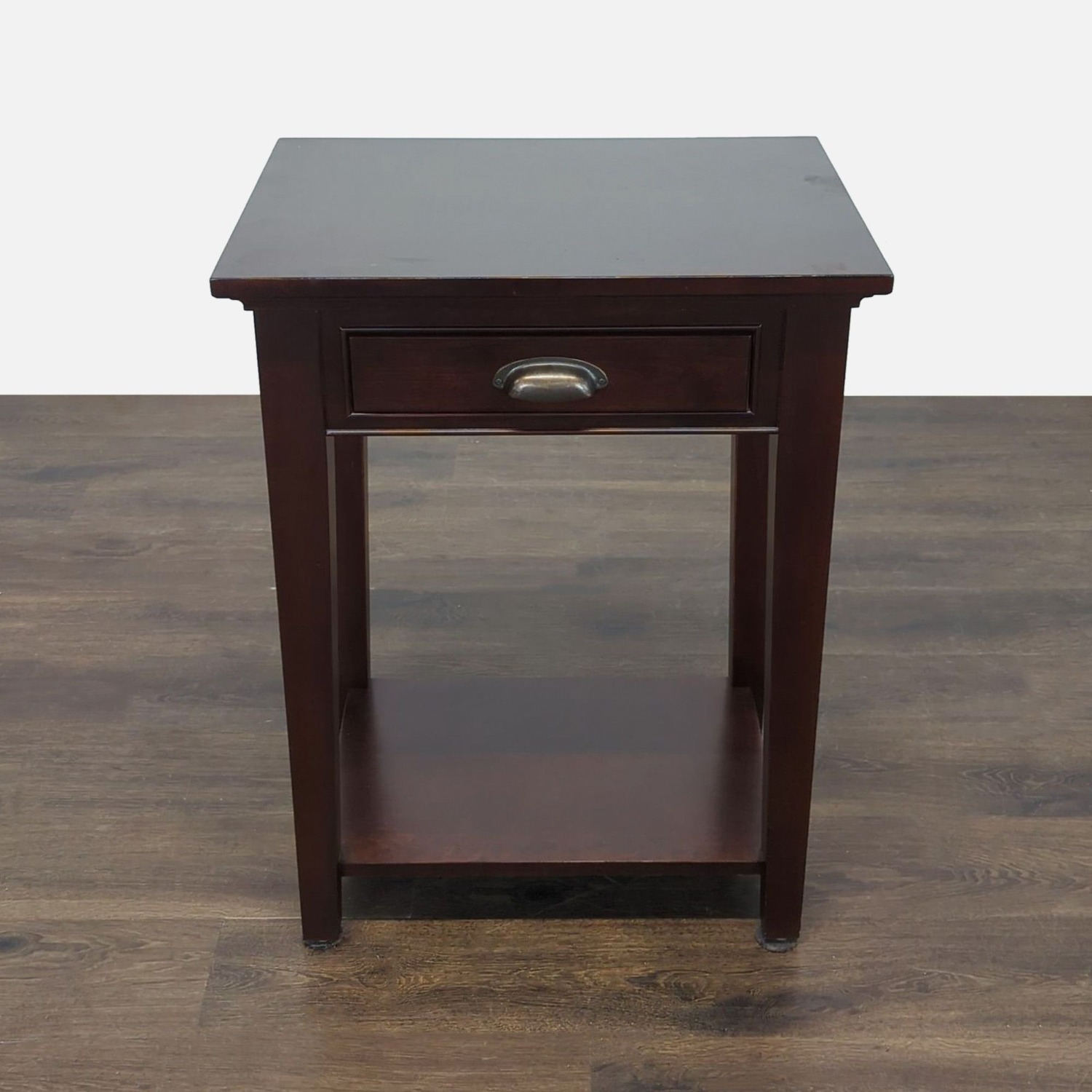 Pottery Barn One Drawer End Table with Shelf - image-8