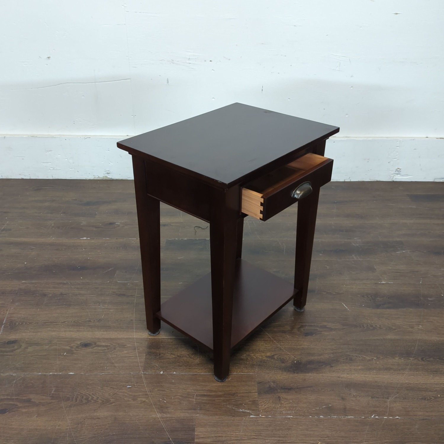 Pottery Barn One Drawer End Table with Shelf - image-2