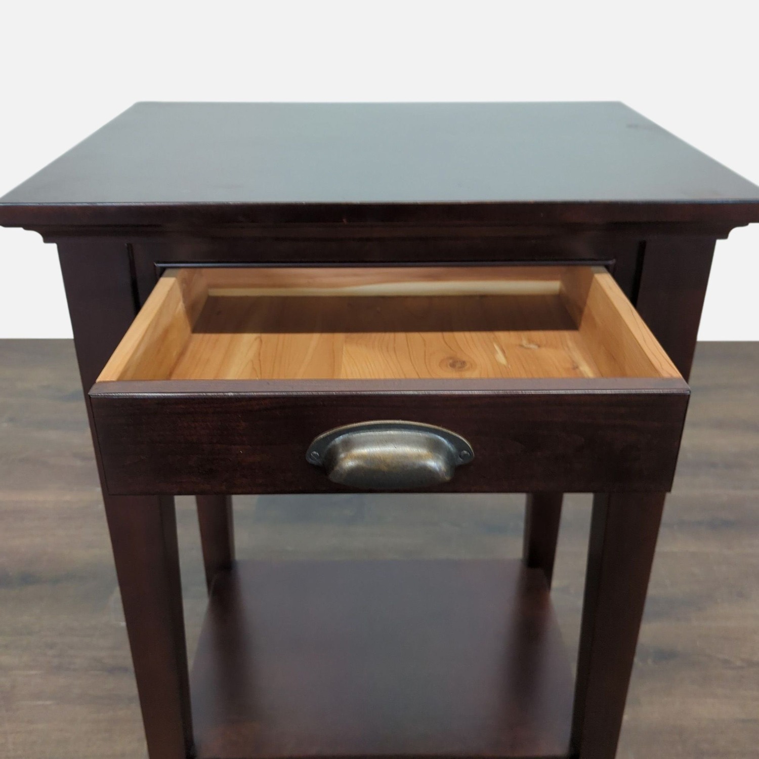 Pottery Barn One Drawer End Table with Shelf - image-5