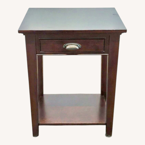 Used Pottery Barn One Drawer End Table with Shelf for sale on AptDeco