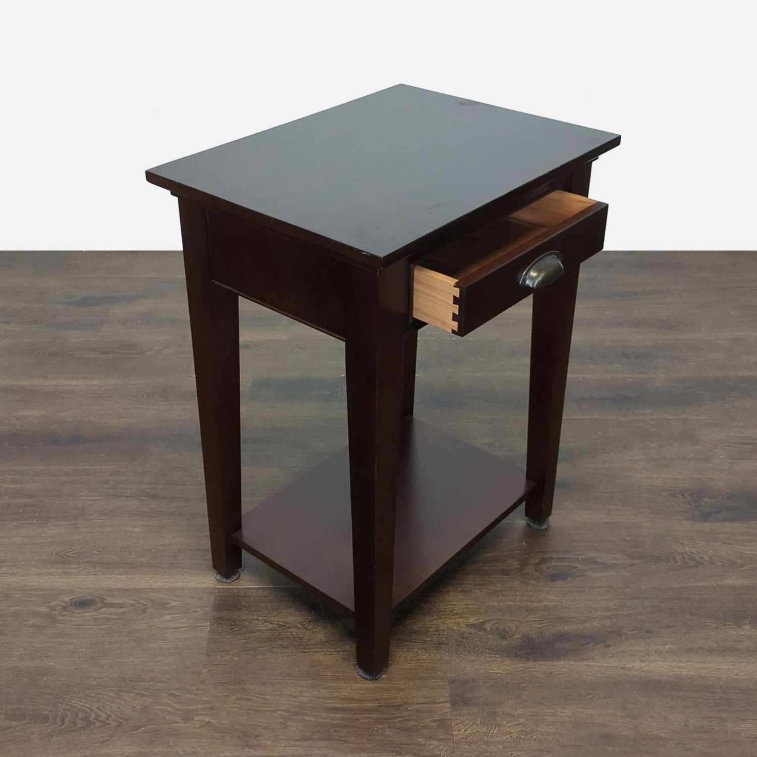 Pottery Barn One Drawer End Table with Shelf - image-7